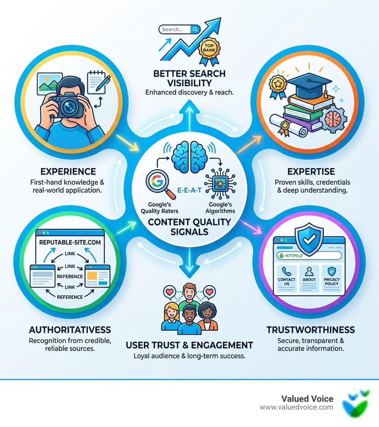 Content quality signals infographic