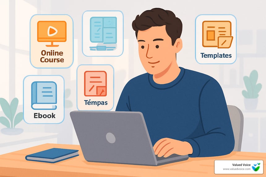 How to create and sell digital products graphic illustration