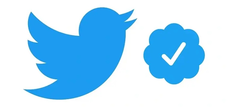 twitter logo and verification checkmark